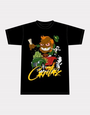 Corteiz Leprechaun 420 T-shirts Zwart | WSBZ-46813