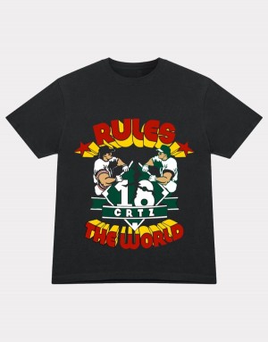 Corteiz Rtw Baseball T-shirts Zwart | PLKX-02594