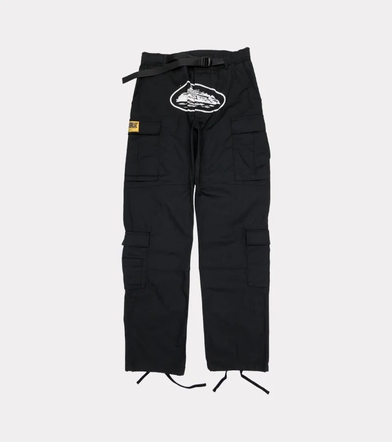 Corteiz 4starz Special Edition Guerillaz Cargo Broek Zwart | JXFB-56791