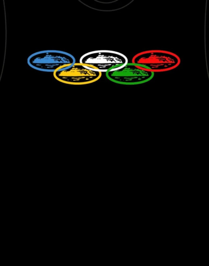 Corteiz Alcatraz Olympic T-shirts Zwart | DTYG-43261